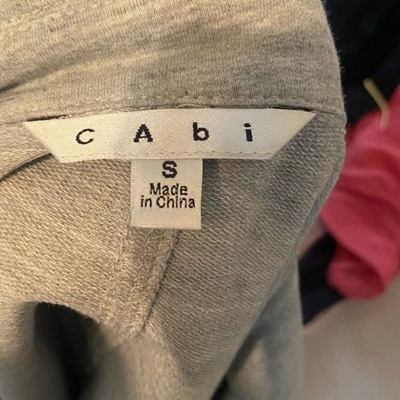 CAbi Sweatshirt Moto jacket with military details Sz S in heather grey - Picture 10 of 10